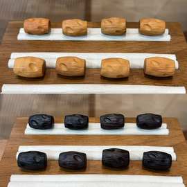 芭比檀黑檀无相拉丝桶珠散珠配件手工DIY文玩手链项链隔珠配饰