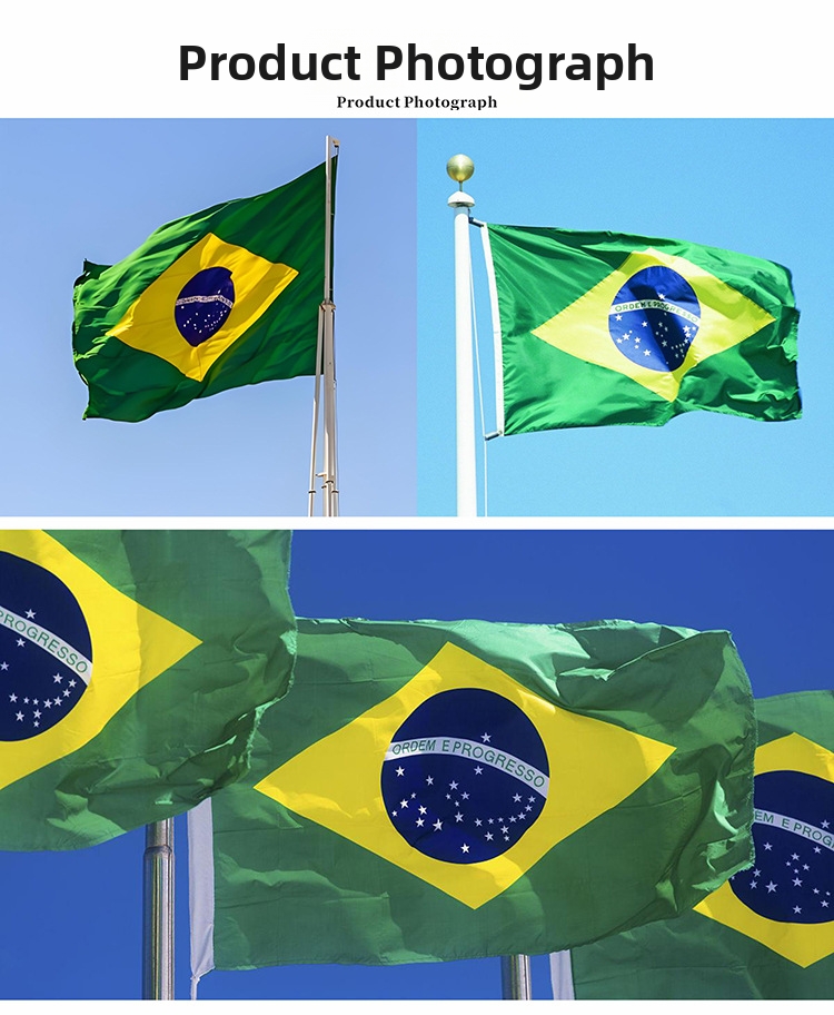 Premium Brazil Flag Durable Polyester With Brass Grommets_voghion.com