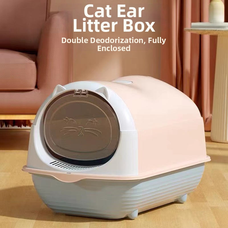 Modular Cat Litter Box Fully Enclosed Flip Top Cat Toilet Household Dog And Cat Supplies_voghion.com