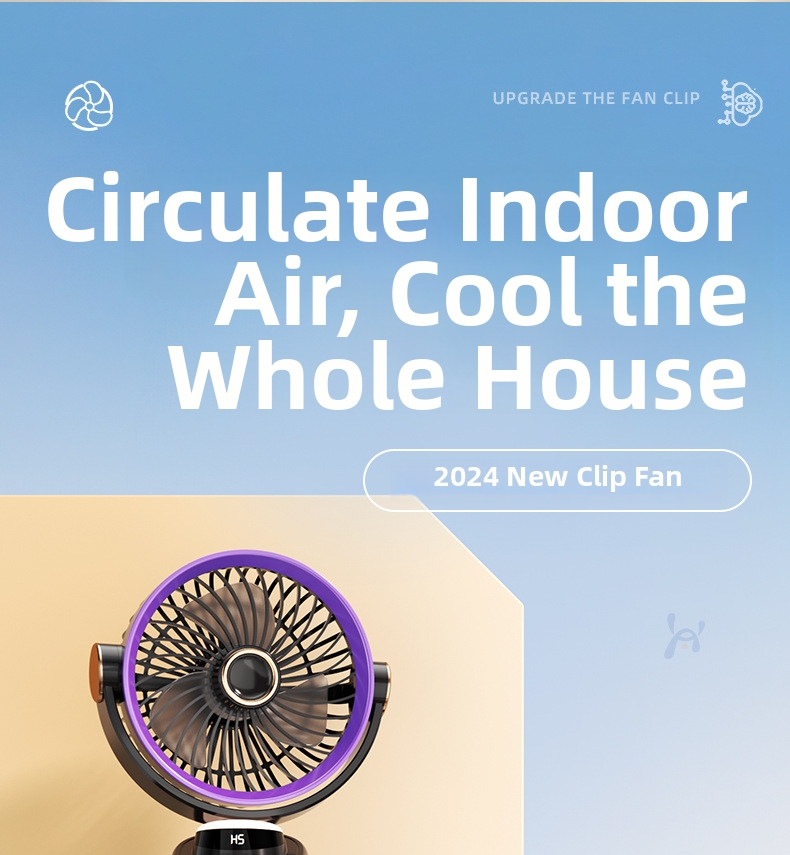 Usb Portable Clip Fan Rechargeable Desktop Fan For Student Dorm_voghion.com