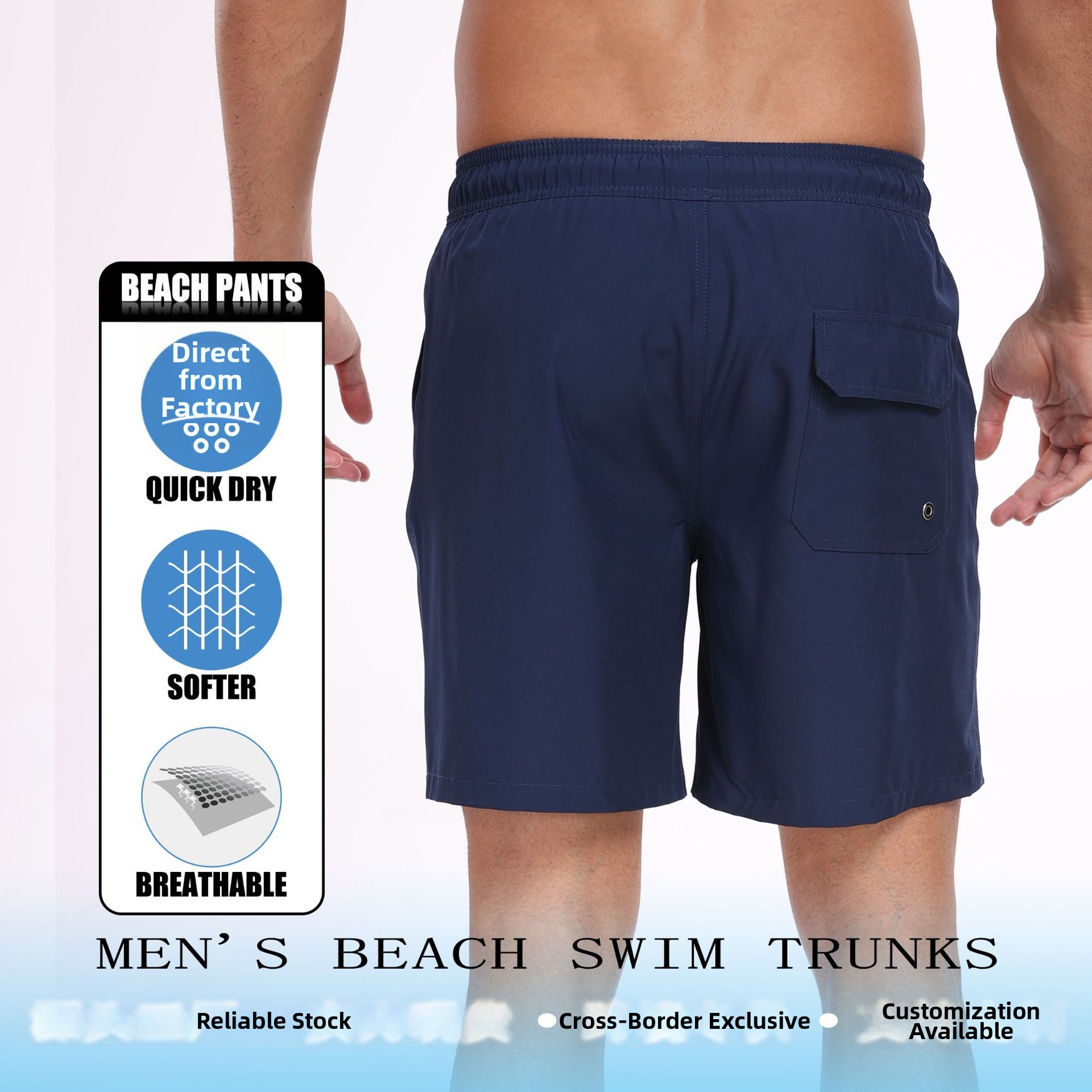 Herren-Shorts in großen Größen, modische Sommer-Urlaubs-Strandhosen, Vier-Ecken-Milchseidenfutter_voghion.com