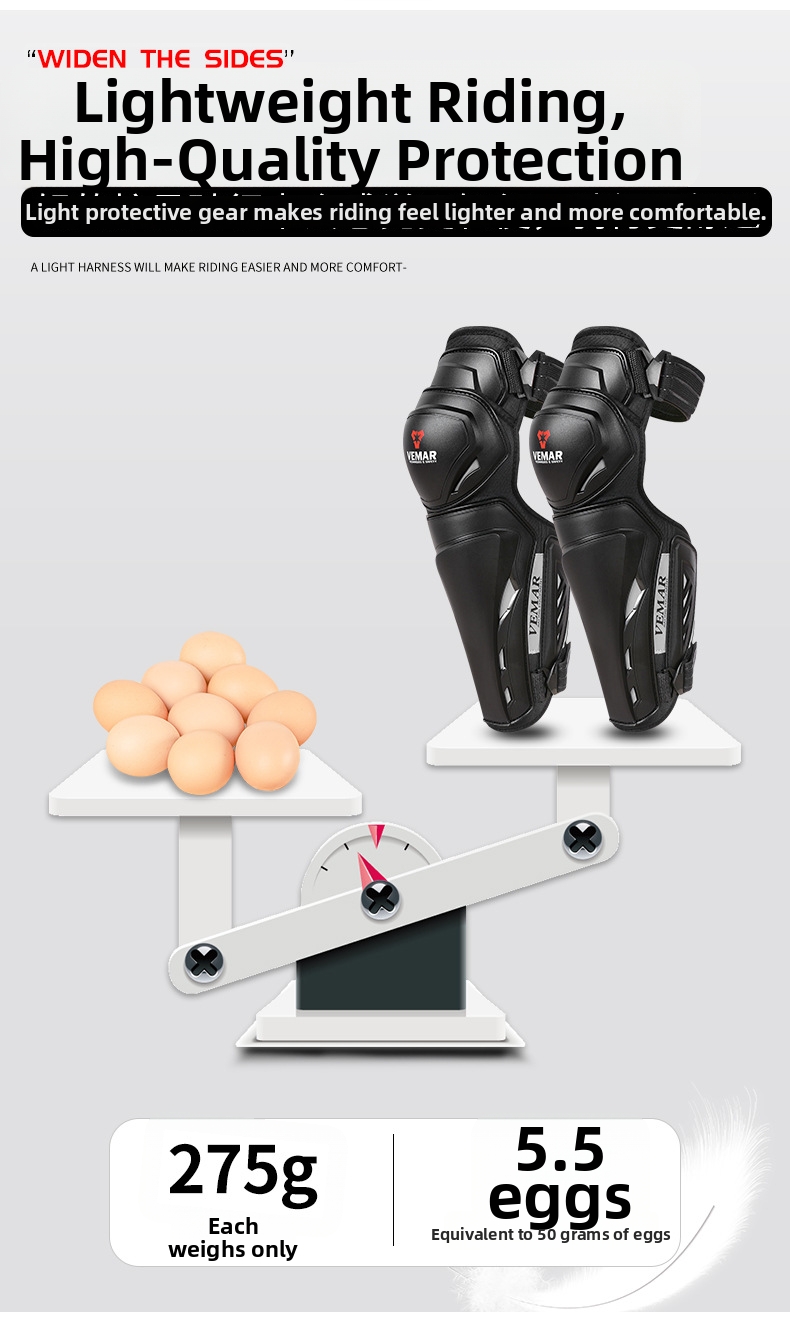 Motorcycle Knee Pads Lightweight Breathable Protective Gear Men_voghion.com