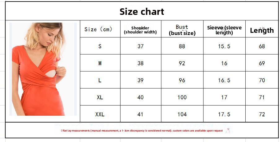 Hot Sale Chest Cross V-Neck Maternity Wear, Sexy Short Sleeve Nursing Wear_ecoleips.com