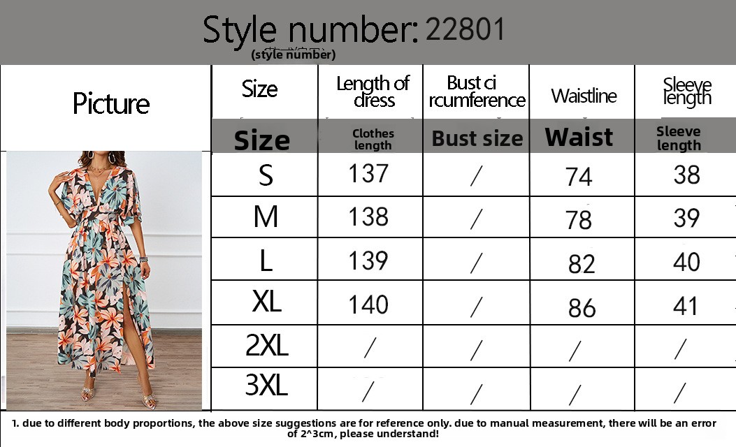 2026 Summer European And American Women's Clothing New Sexy High Waist Fashion Printed Split-ended Dress Women_ecoleips.com