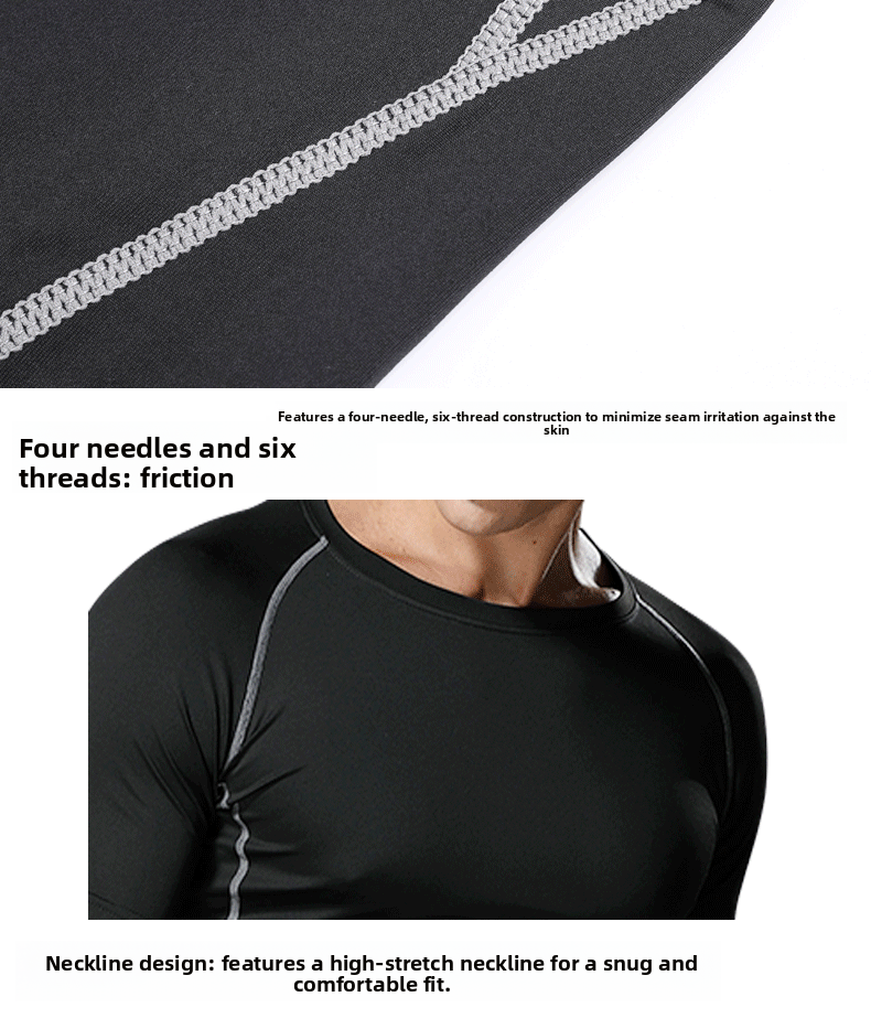 Fitness Clothes Men's Autumn And Winter Velvet Warm Suit Tights Running Quick-drying Clothes Long Sleeves Sports Outdoor_viptrois.com