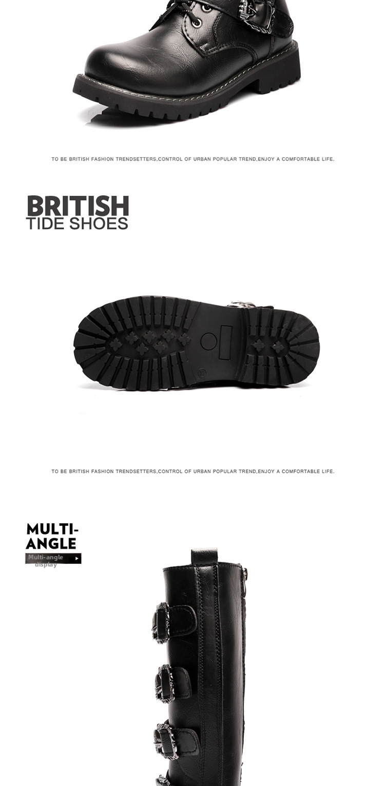 Men's Leather Work Safety Boots High Top Riding Style For Men_voghion.com