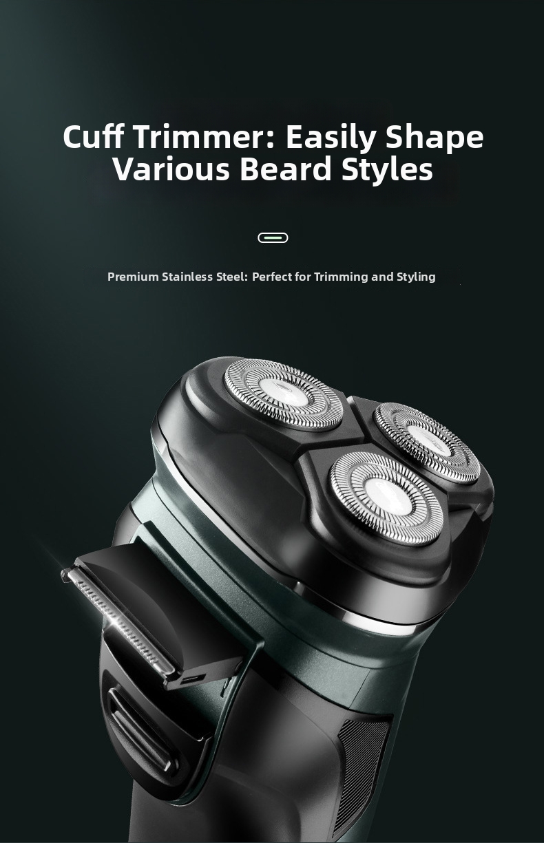 Electric Shaver For Men With Digital Display And Three Blades_voghion.com