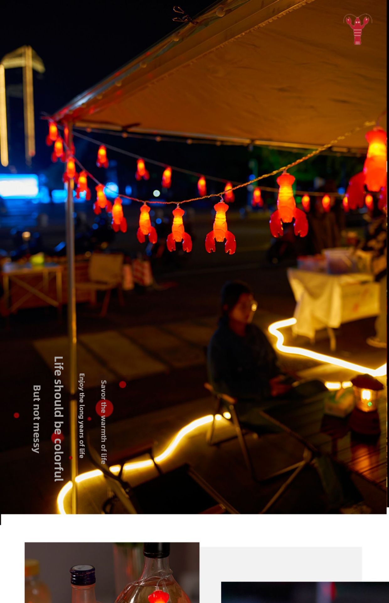 Decorative String Lights With Night Market Theme For Home And Garden_voghion.com