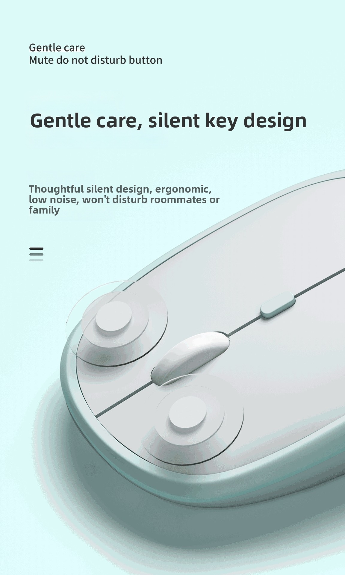 Leise kabellose Bluetooth-Dual-Mode-Maus, wiederaufladbar, Großhandel, auf Lager, verschiedene Farben, einfache Büromaus_voghion.com