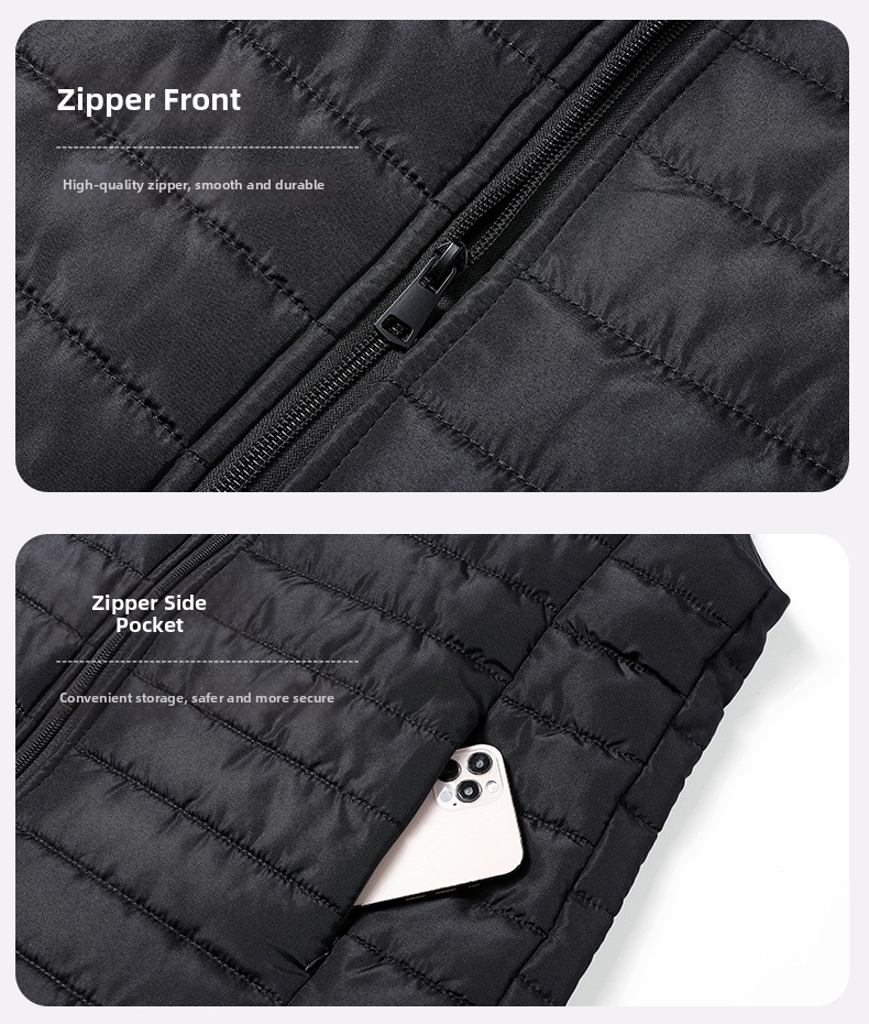 Herren Weste Mit Stehkragen Für Herbst Und Winter Leger_voghion.com