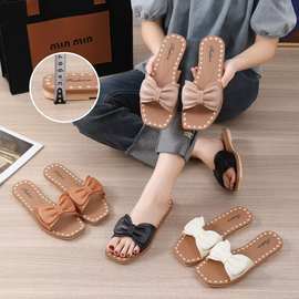新款防滑人字拖鞋女夏季时尚外穿坡跟耐穿底沙滩人字拖女凉拖女鞋