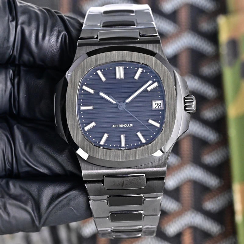 Nautilus Black and White Ceramic Series Men's Mechanical Watch Fully Automatic Waterproof Luminous Nautilus Grenade Men's Watch