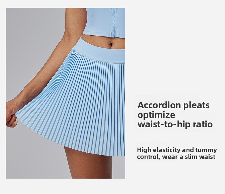 Tennis Suit Fitness Suit Women's Badminton Outdoor Sports Top Lapel Running Skirt Sports Suit_ecoleips.com