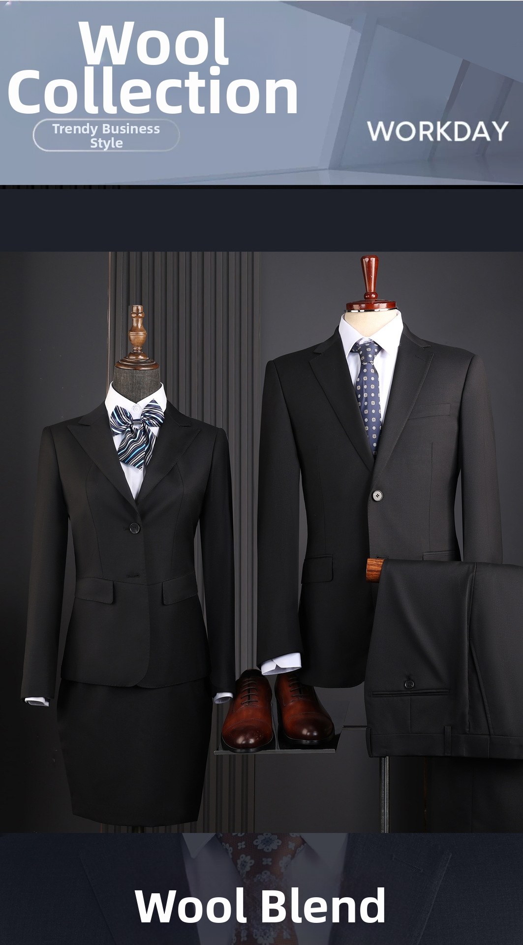 Men's Clothing Slim Fit Business Suit Anti-Wrinkle Wool Blend High End Groomsmen Wedding Suit For Formal Occasions_viptrois.com