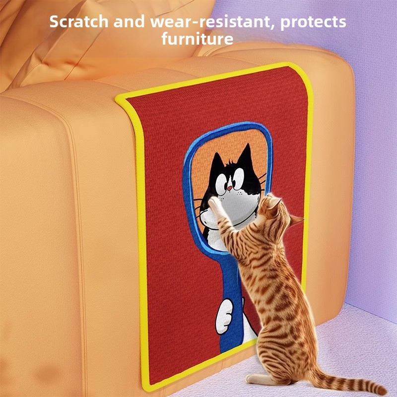 Sisal Cat Scratching Board Wall Mounted Non Shedding Wear Resistant Protects Doors And Sofas Sisal Mat_voghion.com