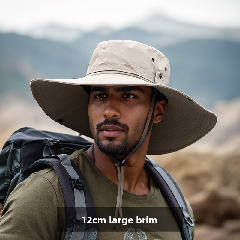 Men's Sun Protection Bucket Hat Breathable Quick-drying Outdoor_voghion.com