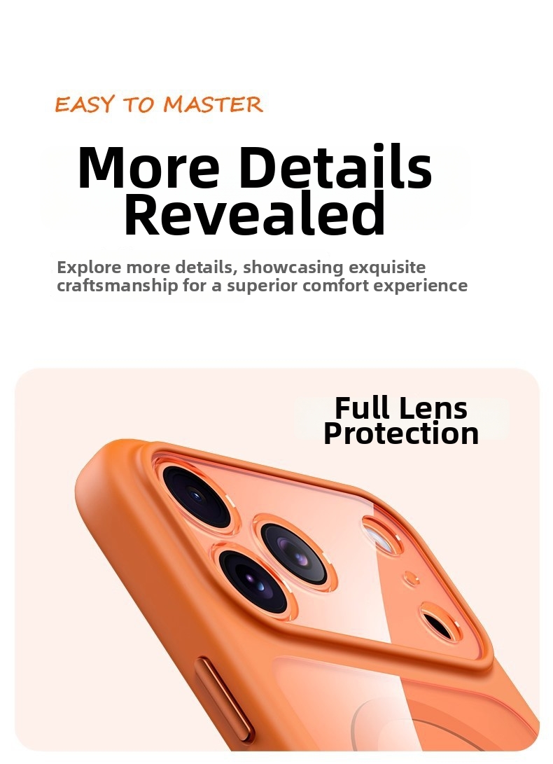 Étui magnétique transparent pour iPhone 17 Pro Max, protection intégrale de l'objectif, résistant aux chutes, accessoire pour téléphone portable_voghion.com