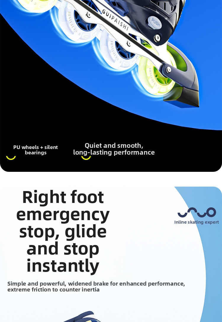 Adjustable Roller Skates For Children Beginners Ice Skating Set_voghion.com