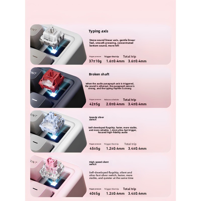 Clavier mécanique Asidun H98, sans fil, personnalisable, trois modes, Bluetooth, remplaçable à chaud, idéal pour les jeux e-sport, l'ordinateur et le bureau._voghion.com