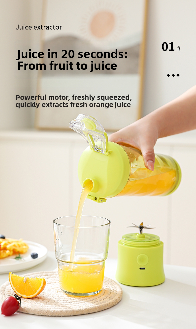Portable Juicer Blender Cordless Rechargeable Smoothie Maker_voghion.com