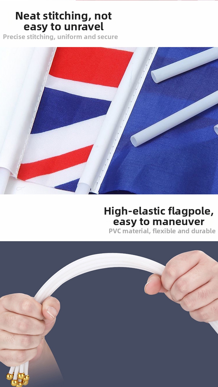Schwarz-weiß karierte F1-Rennflagge mit Handflagge und goldenem Holzmast_voghion.com