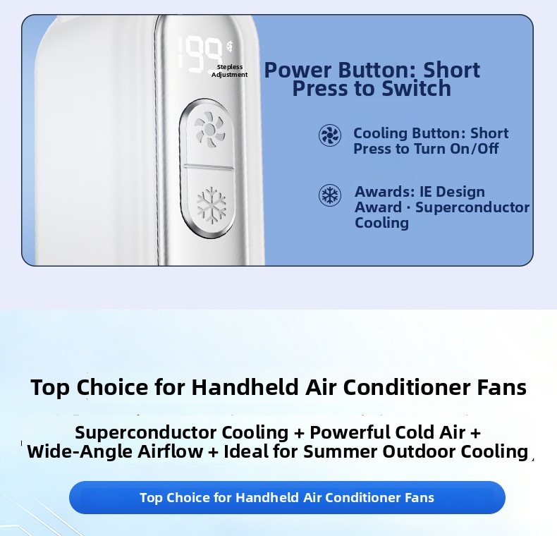 Handheld Mini Cooling Fan Portable Rechargeable High Speed Turbine_voghion.com