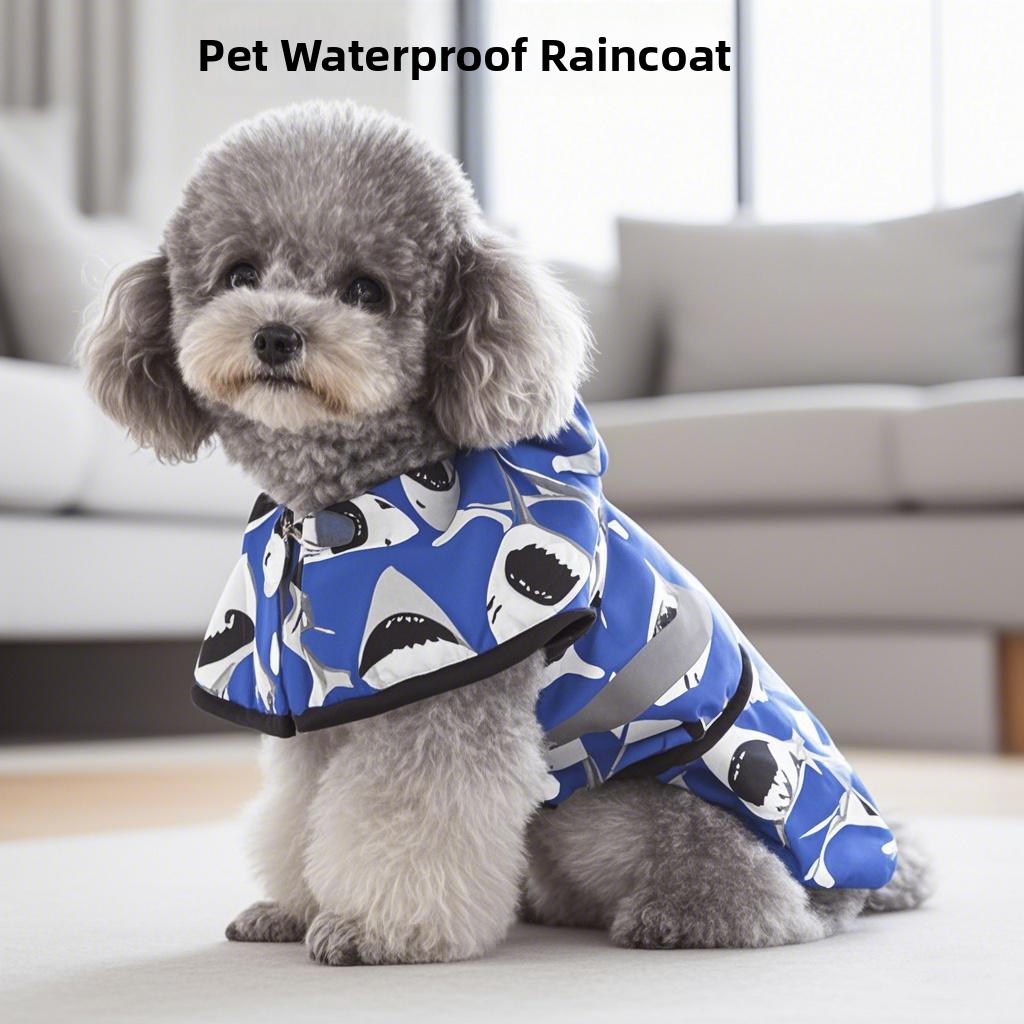 Reflective Raincoat For Pets Windproof Rainproof Breathable Easy On Off Anti Shedding Dog Clothing & Shoes_voghion.com