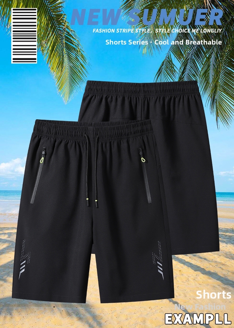 Herrenbekleidung in Übergrößen: Dünne, dehnbare Badeshorts aus atmungsaktivem, lässigem Material, bequem und locker geschnitten._voghion.com