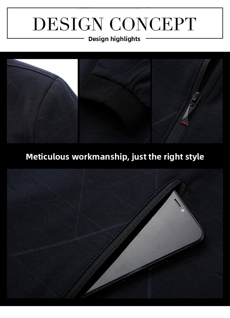 Men's Casual Bomber Jacket, Slim Fit Baseball Style Lightweight_voghion.com