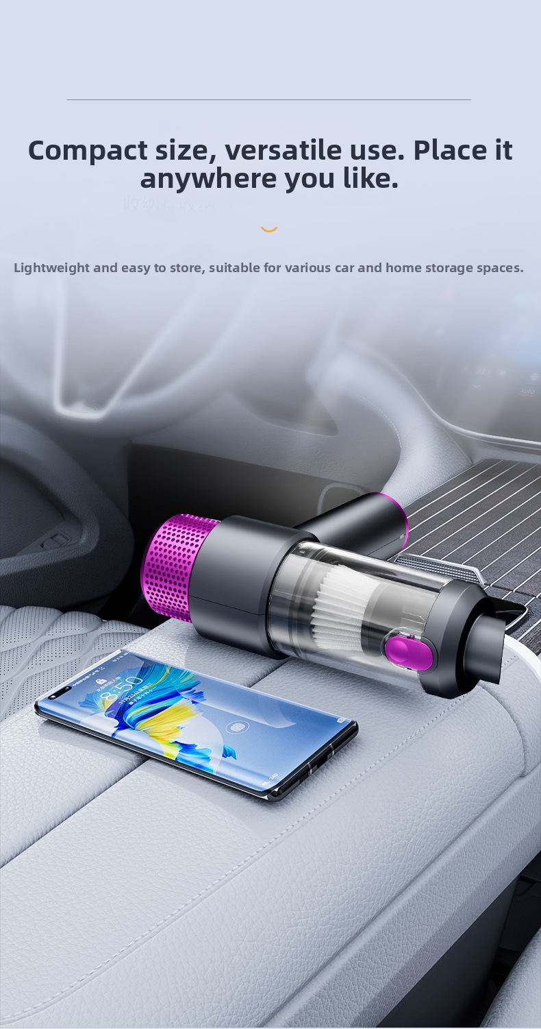 Portable Wireless Car Vacuum Cleaner With Power Display And Brush_voghion.com