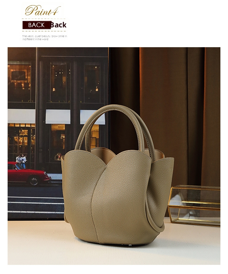Tulpanformad tote väska damhandväska i konstläder elegant_voghion.com