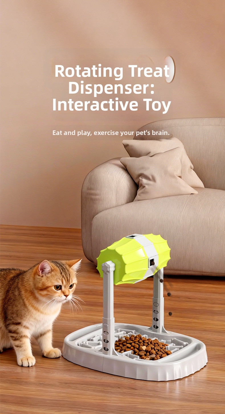 Interactive Slow Feeder Dog Bowl Rolling Pet Puzzle Toy_voghion.com