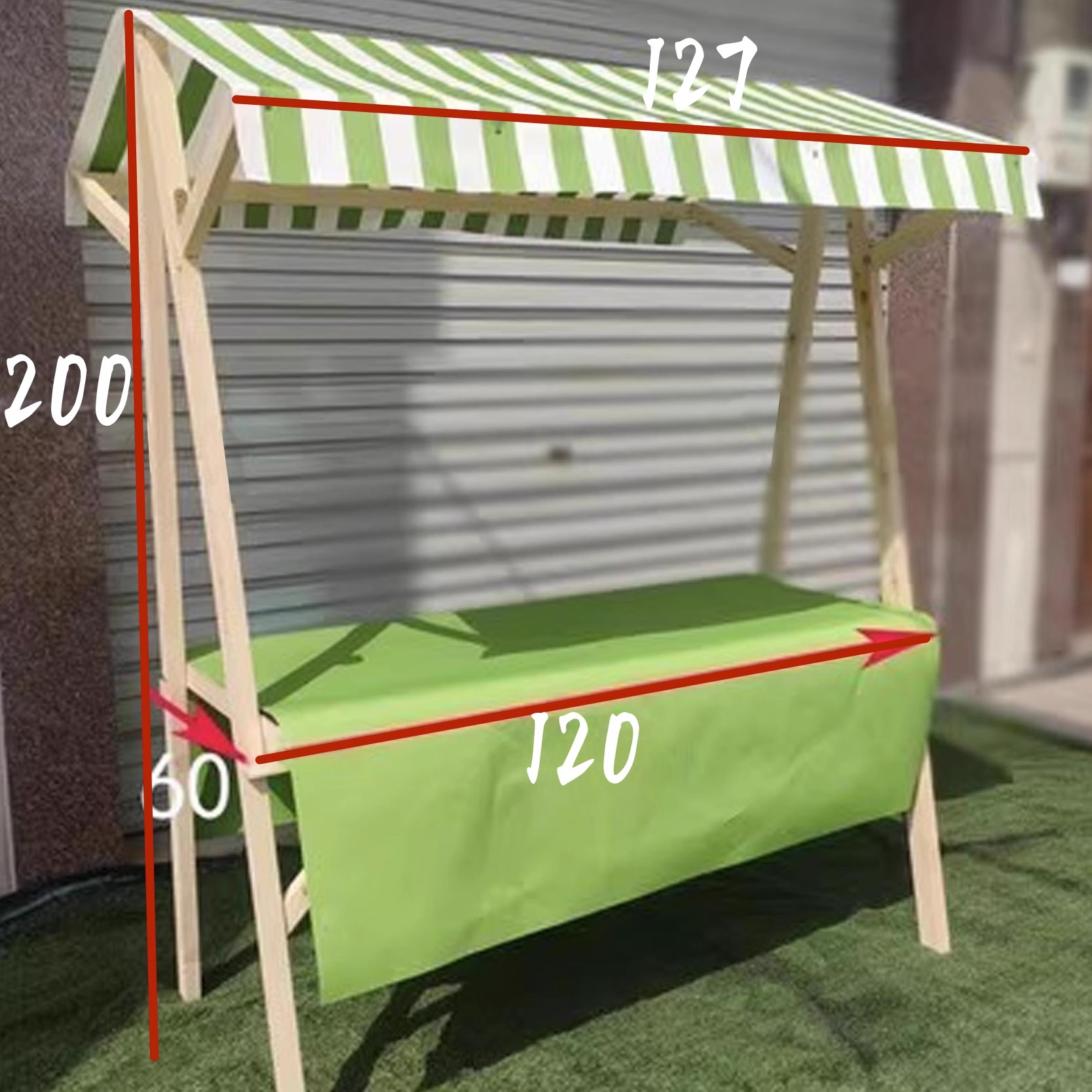 과일 녹색 접이식 크기 127*60*200 높음