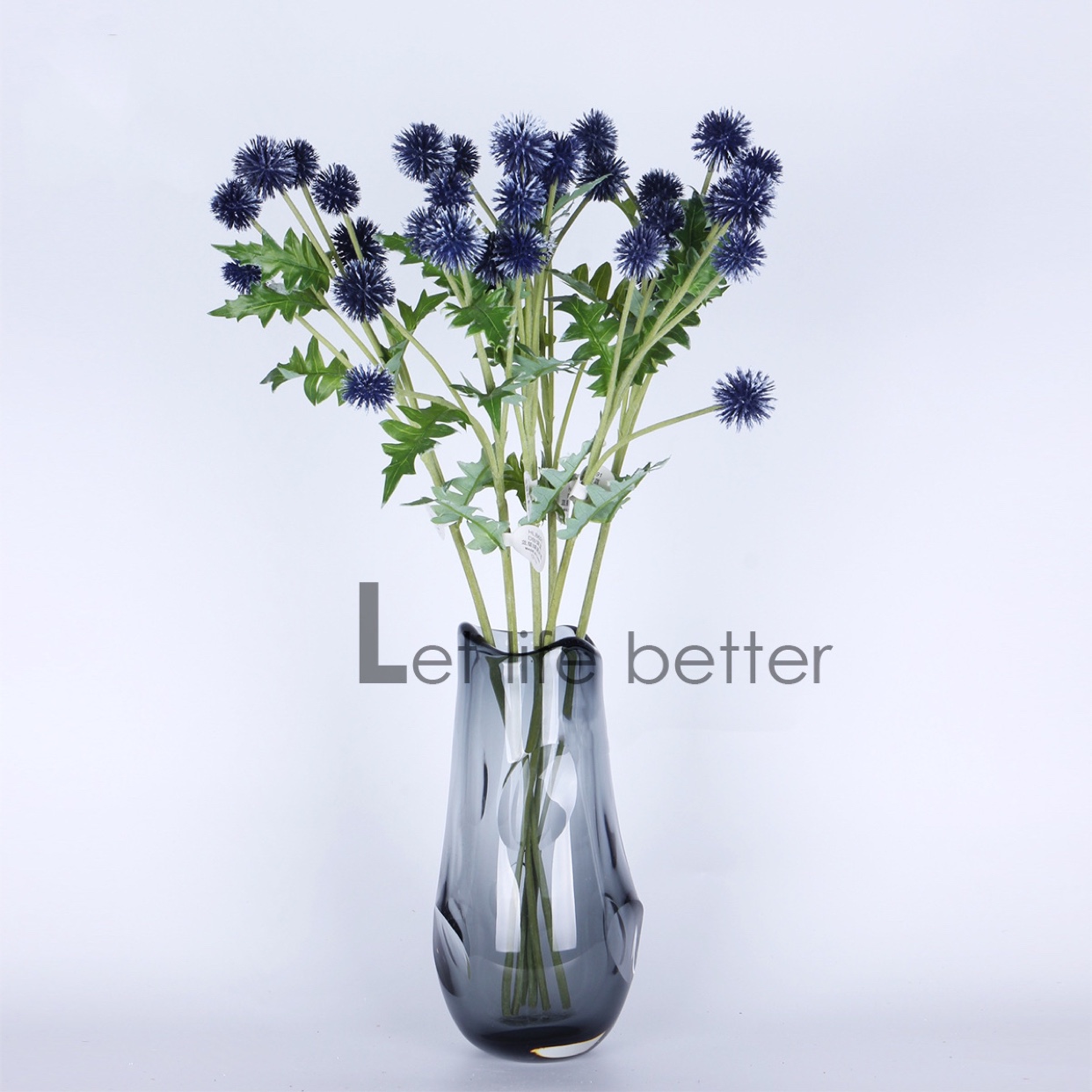High-End Artificial Green Plant Blue Planet, Branch and Leaf Floral Art Materials, Vase Arrangement, Flower Arrangement, Soft Decoration, Single Stem