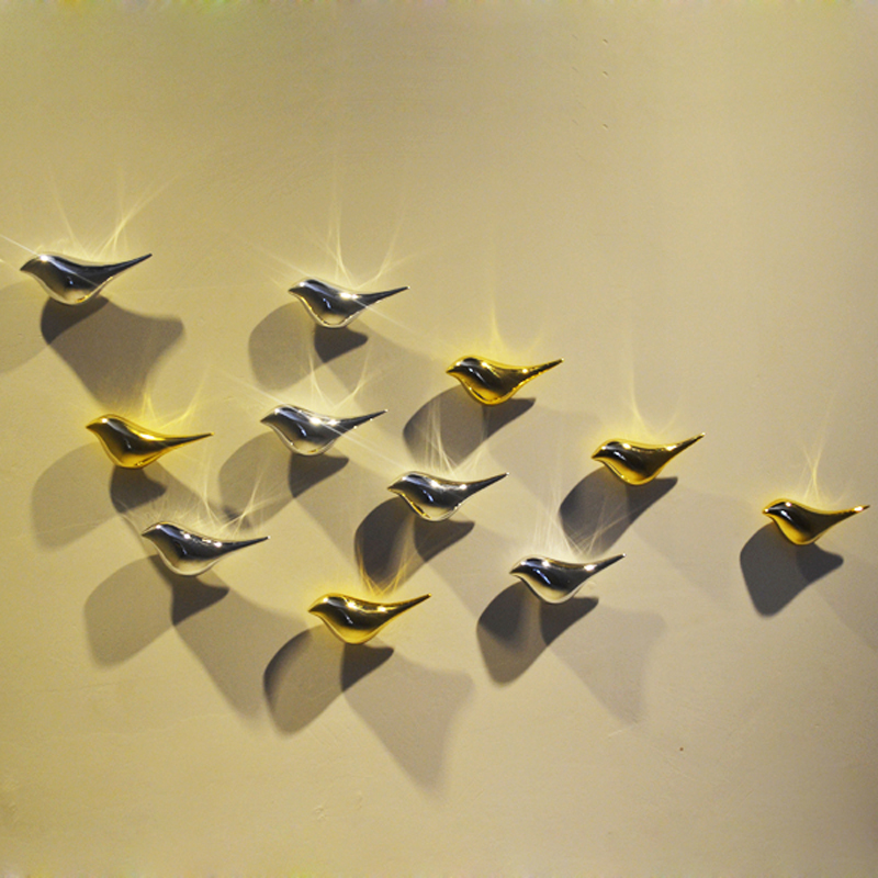 Creative Home Decor Wall Decoration Living Room Background Wall Decoration Wall Hanging Electroplated Bird Pendant