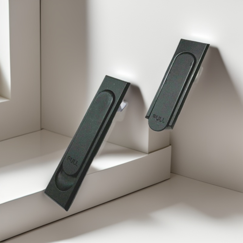 实用工业机箱门锁 平面把手锁 抬拉式平面锁 转舌工具箱门锁 防水