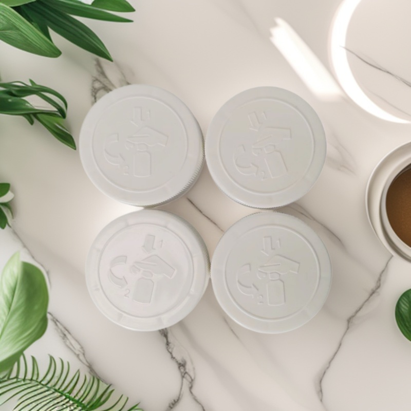 38牙43手指图案铝盖压旋盖儿童安全药罐盖子双层盖PP塑料盖