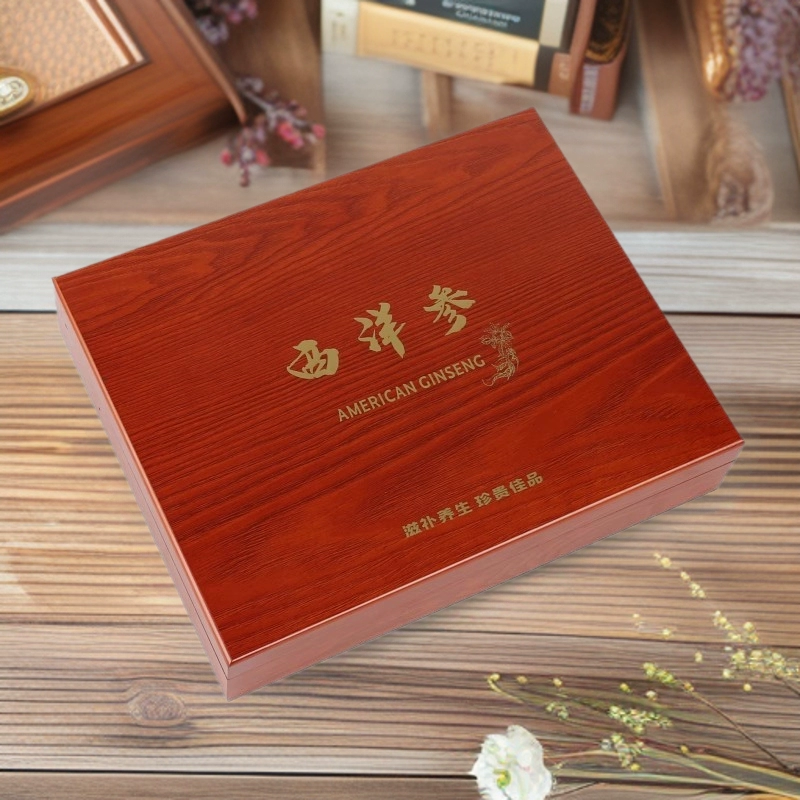 Деревянная коробка для подарков с американским женьшенем и дендробиумом officinale, 100г, 250г, восьмиугольная пустая коробка, ломтики американского женьшеня, подарок с птичьим гнездом