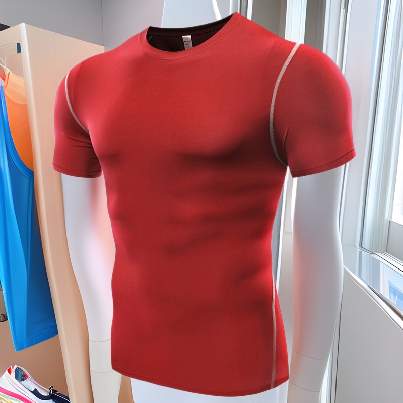 Sports Short Sleeve Men's Quick-Dry T-Shirt Stretch Tight PRO Football Basketball Training Base Clothes Running Fitness Top Sports Short Sleeve Men's Quick-Dry T-Shirt Stretch Tight PRO Football Basketball Training Base Clothes Running Fitness Top