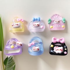 新款夜光kt猫手提包diy饰品树脂配件儿童仿真小挎包礼品材料配件