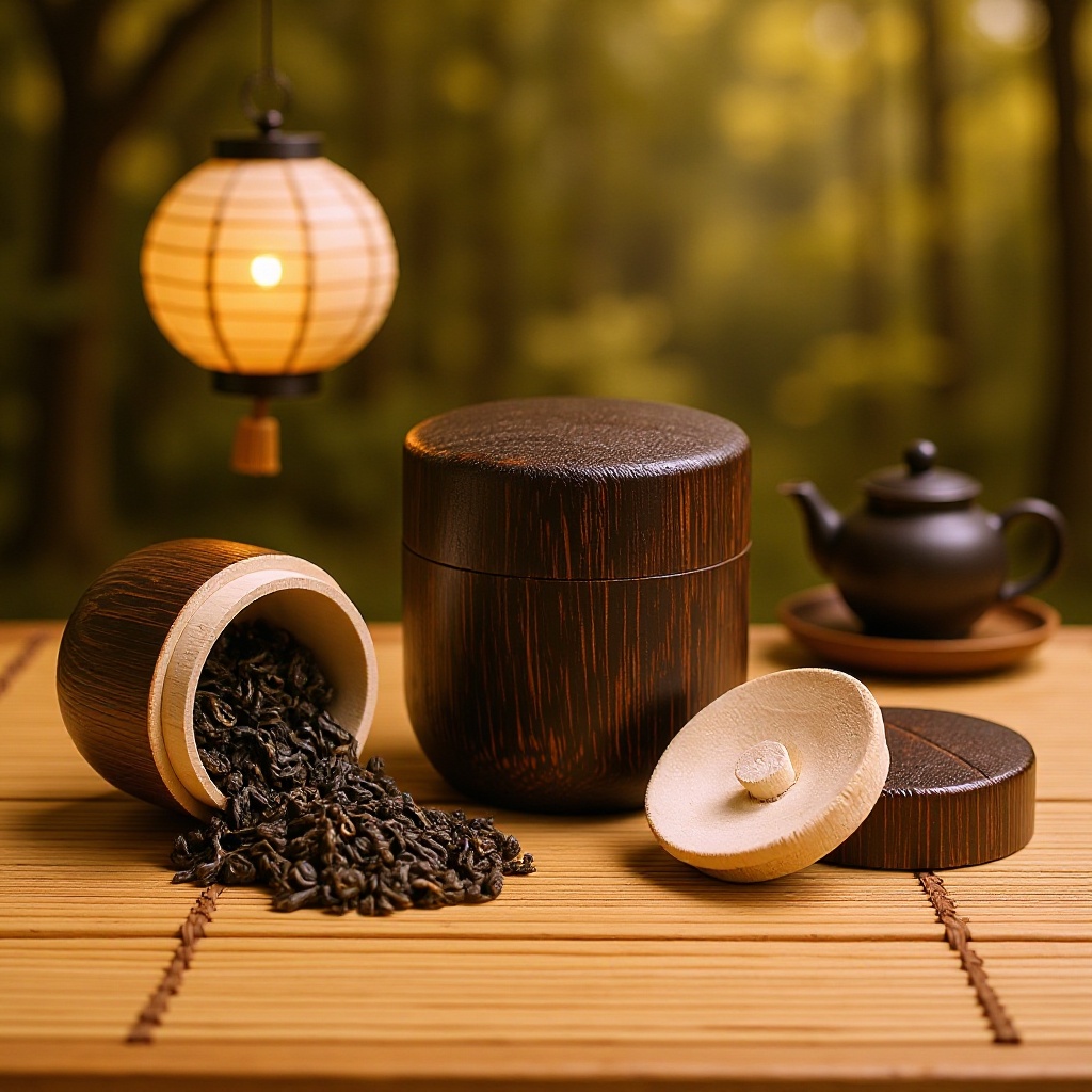 日式桐木罐炭烧茶叶包装罐防潮散茶包装礼盒做旧烧色桐木茶叶圆筒