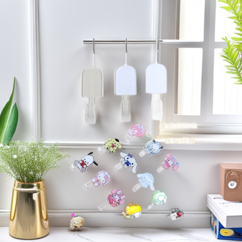 Cartoon cute acrylic door hook base creative DIY with glue punch-free seamless strong adhesive accessories