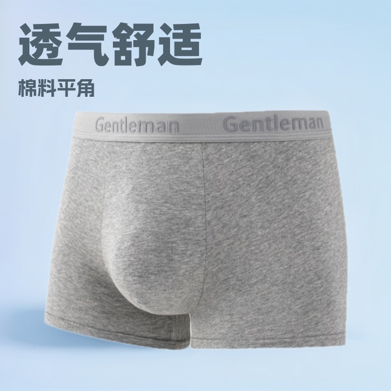Pan Yun Men's Underwear Summer Cotton Boxers Mid-Waist Sports Breathable Thin Boys Boxer Shorts Head Pants