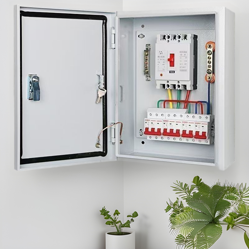 Three-phase four-wire distribution box complete set of electric box complete set of household control electric control box open-mounted three-stage finished outdoor power supply