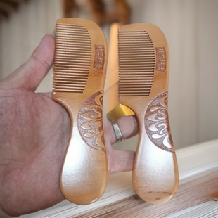 Peach Wood Comb Peach Wood Handle Wooden Comb Comb Peach Wood Carved Carved Peach Wood Comb