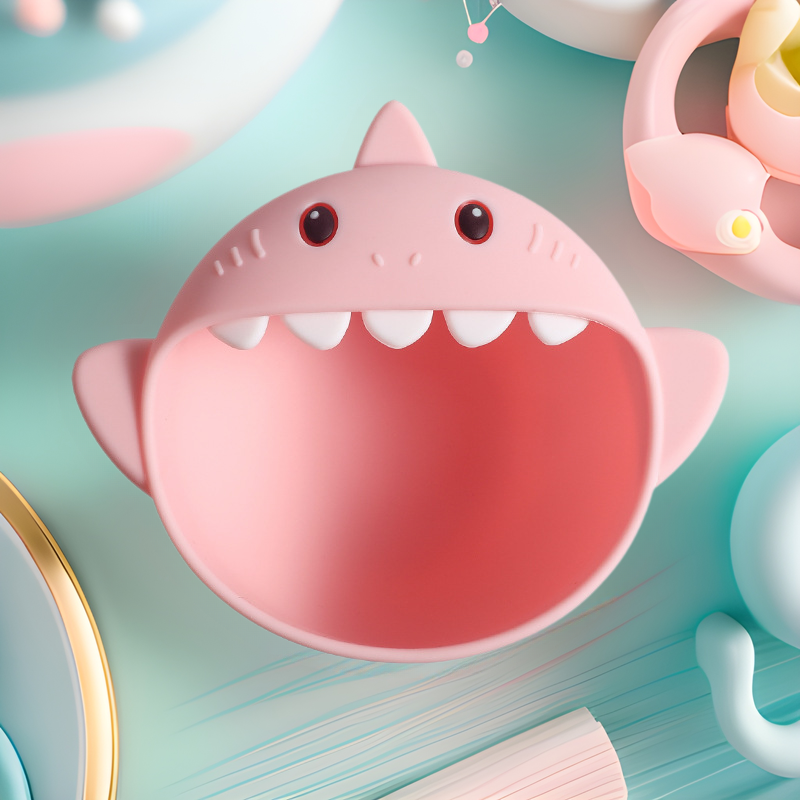 Small Dinosaur New Baby Silicone Bowl Children's Tableware Supplemental Bowl Dining Suction Bowl Baby Fork Spoon Dinner Plate Set