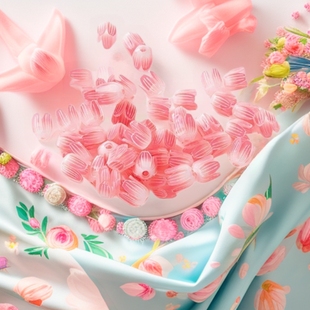 Hot-Selling Cross-Border Popular DIY Heat-Shrinkable Tulip Night Light Flower Bouquet Hair Accessories Hairpin Resin Handmade
