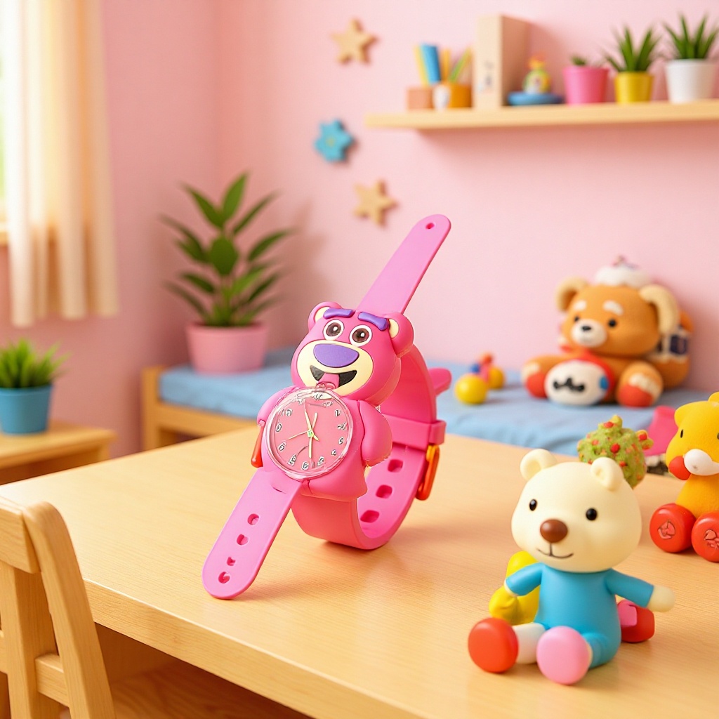 趋势热销款可比价六一拍拍果冻表盘啪啪儿童手表卷尺卡通电子