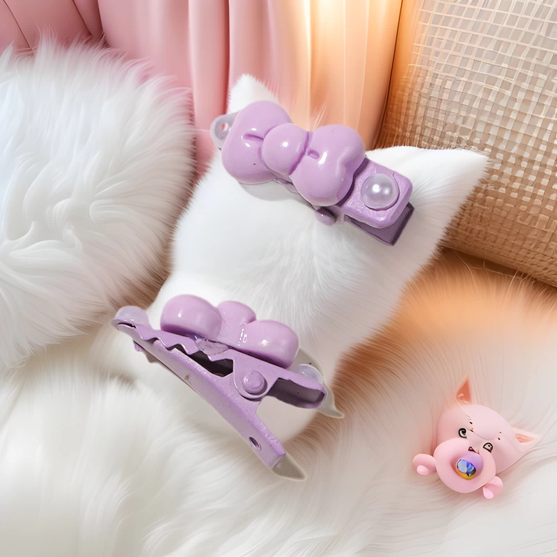 Лук кошачий головной убор Домашние животные аксессуары для волос мини-цветные щенки заколки для волос мини-конфеты цвета Тедди BBBклипы украшения