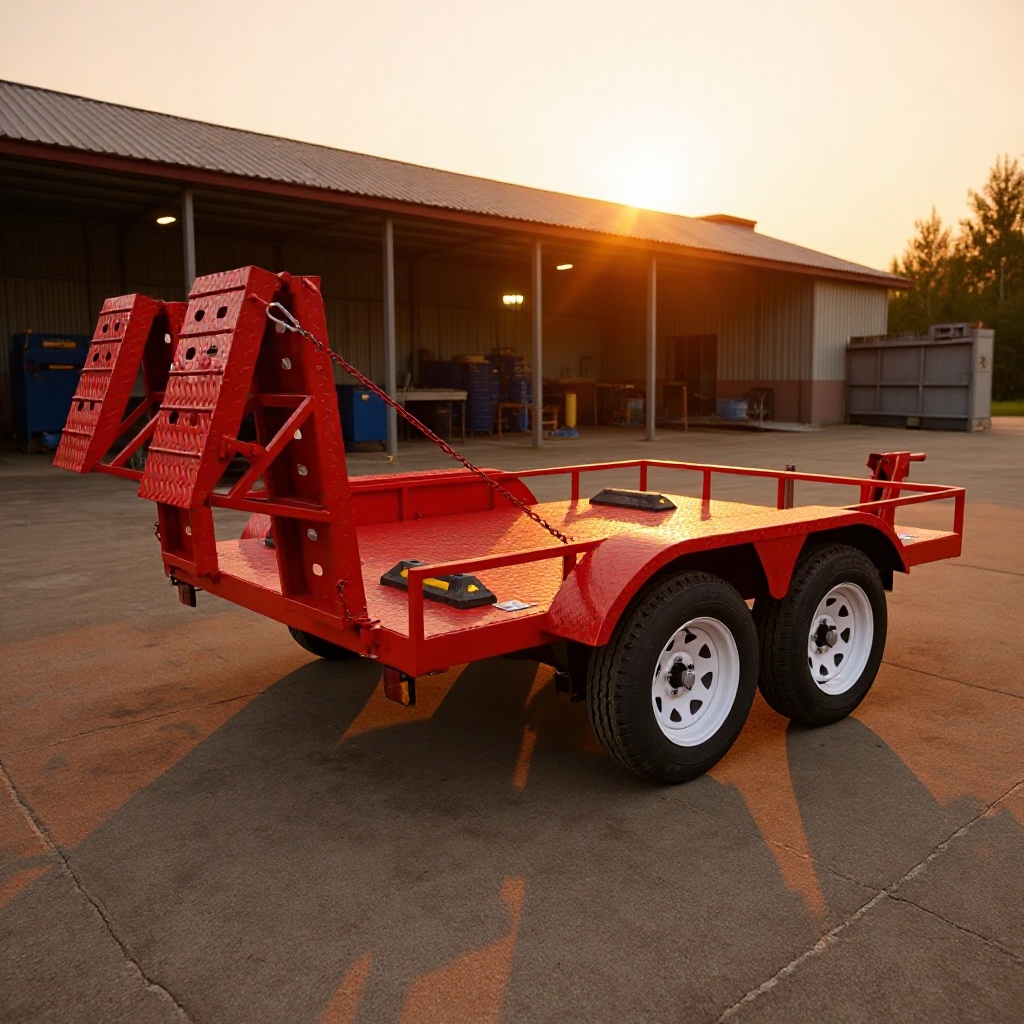 中置车桥挖机拖车厂区叉车转运车真空胎爬梯运输车结构坚固